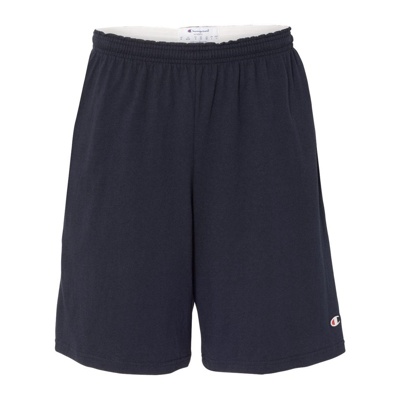 Champion Cotton Jersey 9 Shorts With Pockets In Blue