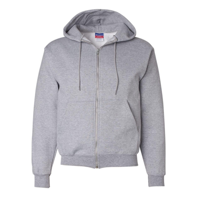 Champion Powerblend Full-zip Hooded Sweatshirt In Orange