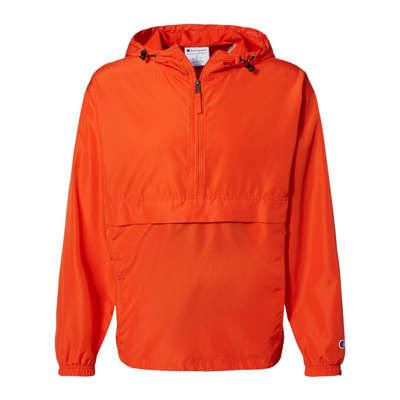 Champion Packable Quarter-zip Jacket In Orange