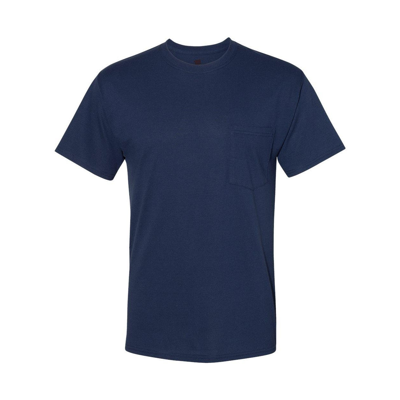 Hanes Workwear Pocket T-shirt In Blue