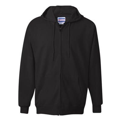 Hanes Ultimate Cotton Full-zip Hooded Sweatshirt In Black