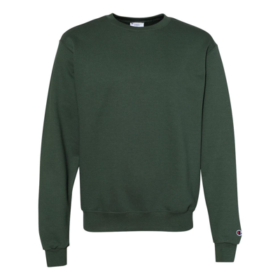 Champion Powerblend Crewneck Sweatshirt In Green