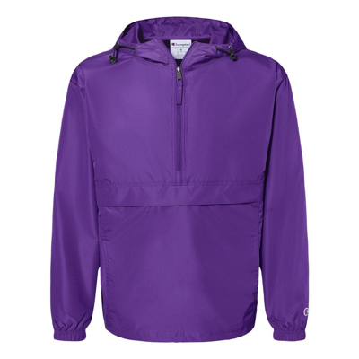 Champion Packable Quarter-zip Jacket In Purple