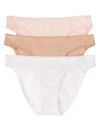 ON GOSSAMER WOMEN'S CABANA COTTON HIP BIKINI 3-PACK