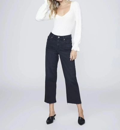 Paige Nellie High Rise Culotte Jean In Black Willow In Blue