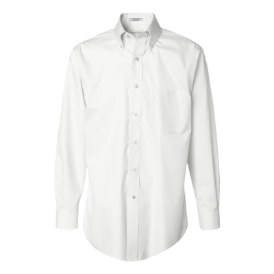 Van Heusen Non-iron Pinpoint Oxford Shirt In White