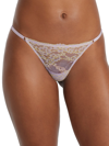 Camio Mio Adjustable Lace G-string In Maroon,barely There