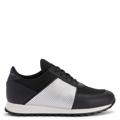 Giuseppe Zanotti Jimi Panelled Leather Sneakers In Black