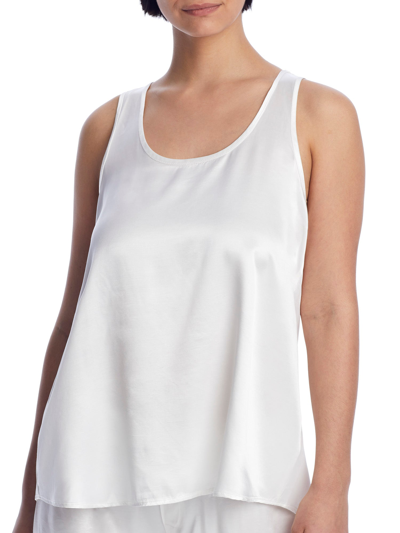 Pj Harlow Laura Satin Tank In Pearl