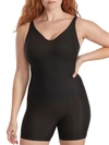 Tc Fine Intimates Dress Rehearsal Low Back Mid Thigh Bodysuit In Black