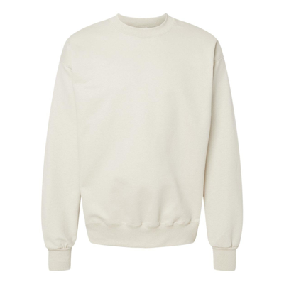 Hanes Ultimate Cotton Crewneck Sweatshirt In Beige