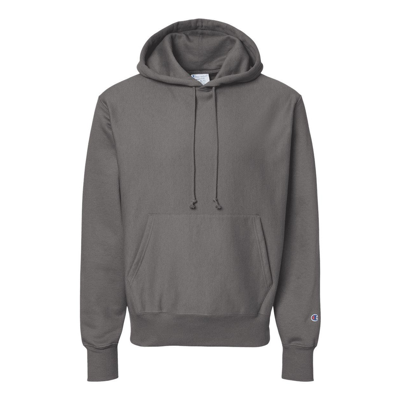 Champion Reverse Weave Hooded Sweatshirt In Black