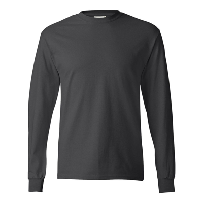 Hanes Authentic Long Sleeve T-shirt In Grey