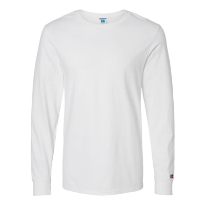 Russell Athletic Combed Ringspun Long Sleeve T-shirt In White