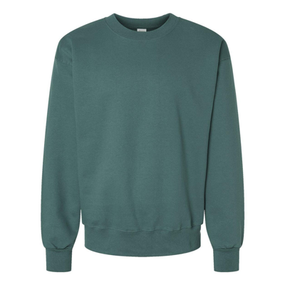 Hanes Ultimate Cotton Crewneck Sweatshirt In Green