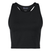 Champion Women's Ribbed Soft Touch Racerback Crop Top In Black