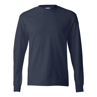 Hanes Authentic Long Sleeve T-shirt In Blue