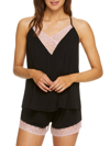 Flora Nikrooz Floretta Knit Cami Pajama Set In Black