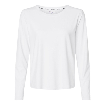 Champion Women's Sport Soft Touch Long Sleeve T-shirt In White