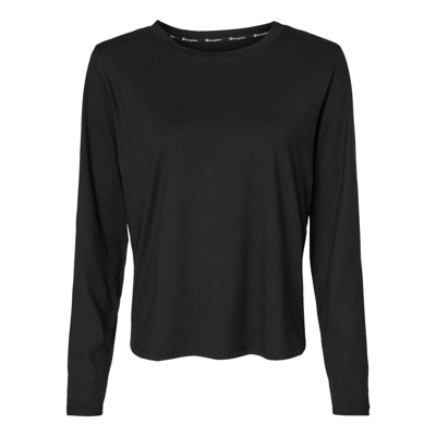 Champion Women's Sport Soft Touch Long Sleeve T-shirt In Black