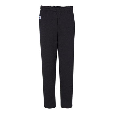 Russell Athletic Dri Power Open Bottom Pocket Sweatpants In Black