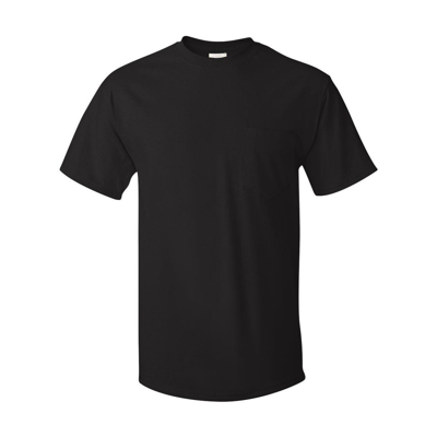 Hanes Authentic Pocket T-shirt In Black