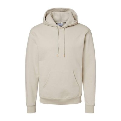 Champion Powerblend Hooded Sweatshirt In Beige