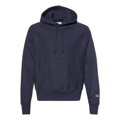 Champion Reverse Weave Hooded Sweatshirt In Blue