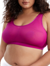 Curvy Couture Sheer Mesh Crop Bralette In Multi