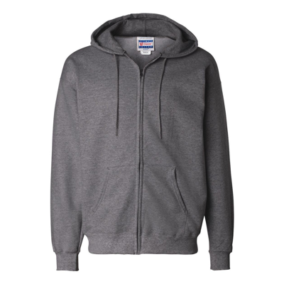 Hanes Ultimate Cotton Full-zip Hooded Sweatshirt In Grey