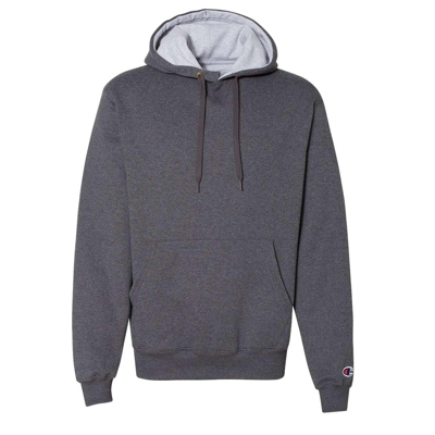 Champion Cotton Max Hooded Sweatshirt In Grey