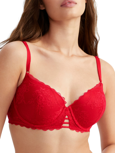 B.tempt'd By Wacoal No Strings Attached Contour Bra In Crimson Red