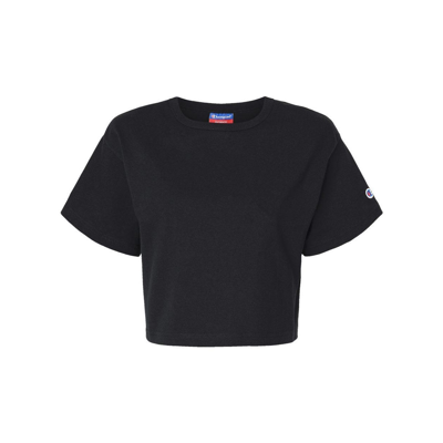 Champion Women's Heritage Jersey Crop T-shirt In Black