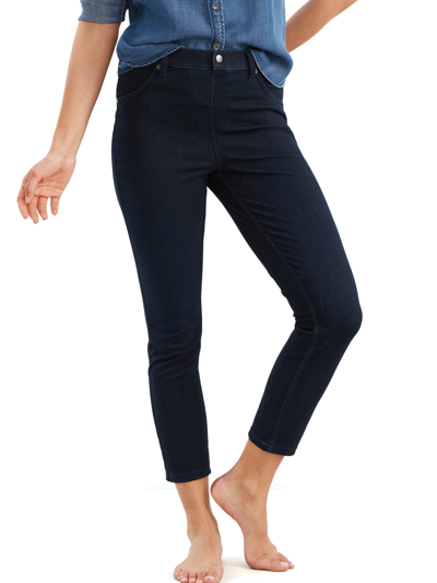 Hue Ultra Soft High-waist Denim Leggings In Indigo Wash