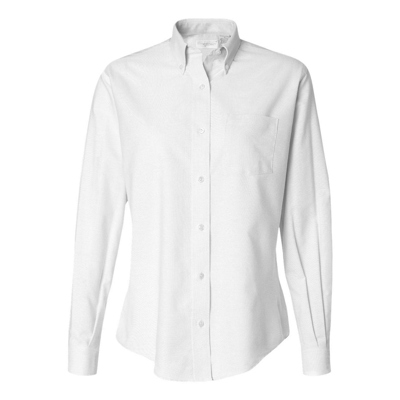 Van Heusen Women's Pinpoint Oxford Shirt In White