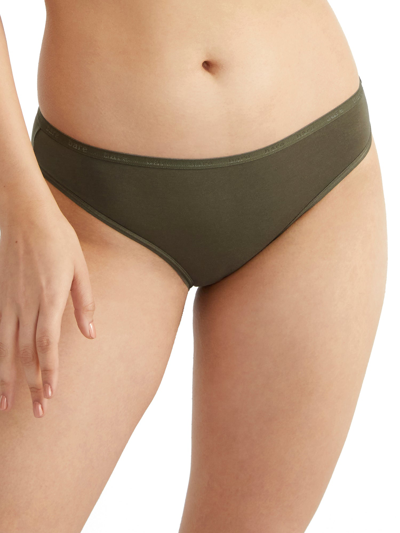 Bare Women's The Easy Everyday Cotton Bikini In Green