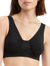 Rhonda Shear Moisture Wicking Underwire Seamless Bralette In Black