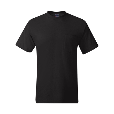 Hanes Beefy-t Pocket T-shirt In Black