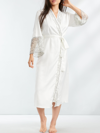 FLORA NIKROOZ WOMEN'S CHARMEUSE LONG ROBE