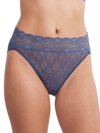 B.tempt'd By Wacoal Lace Kiss Hi-cut Brief In Indigo Blue