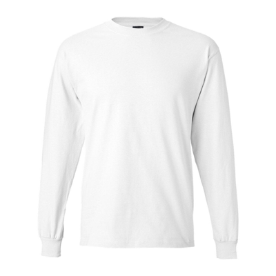 Hanes Beefy-t Long Sleeve T-shirt In White
