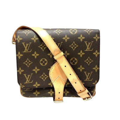 Pre-owned Louis Vuitton Cartouchière Canvas Shoulder Bag () In Brown