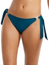 Miss Mandalay Boudoir Beach Side Tie Bikini Bottom In Teal
