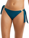 Miss Mandalay Boudoir Beach Side Tie Bikini Bottom In Blue