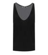 Elisabetta Franchi Black Top With Embroidered Logo In Black