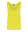 Elisabetta Franchi Cedar Top With Embroidered Logo In Yellow