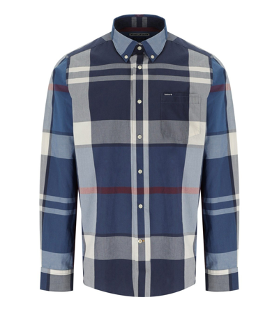 Barbour Harries Check Pattern Long Sleeved Shirt In Blue