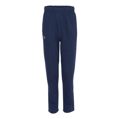 Russell Athletic Cotton Rich Open-bottom Sweatpants In Blue