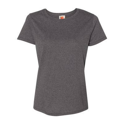 Hanes Perfect-t Womens V-neck T-shirt In Grey