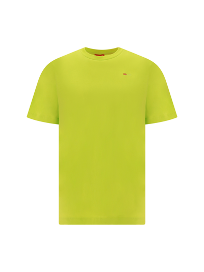 Diesel Mens 5kb T-just-microdiv Cotton-jersey T-shirt In 323 - Lime/green